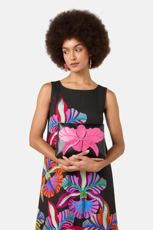 Gorman NZ - Orchid Leather Clutch - multi