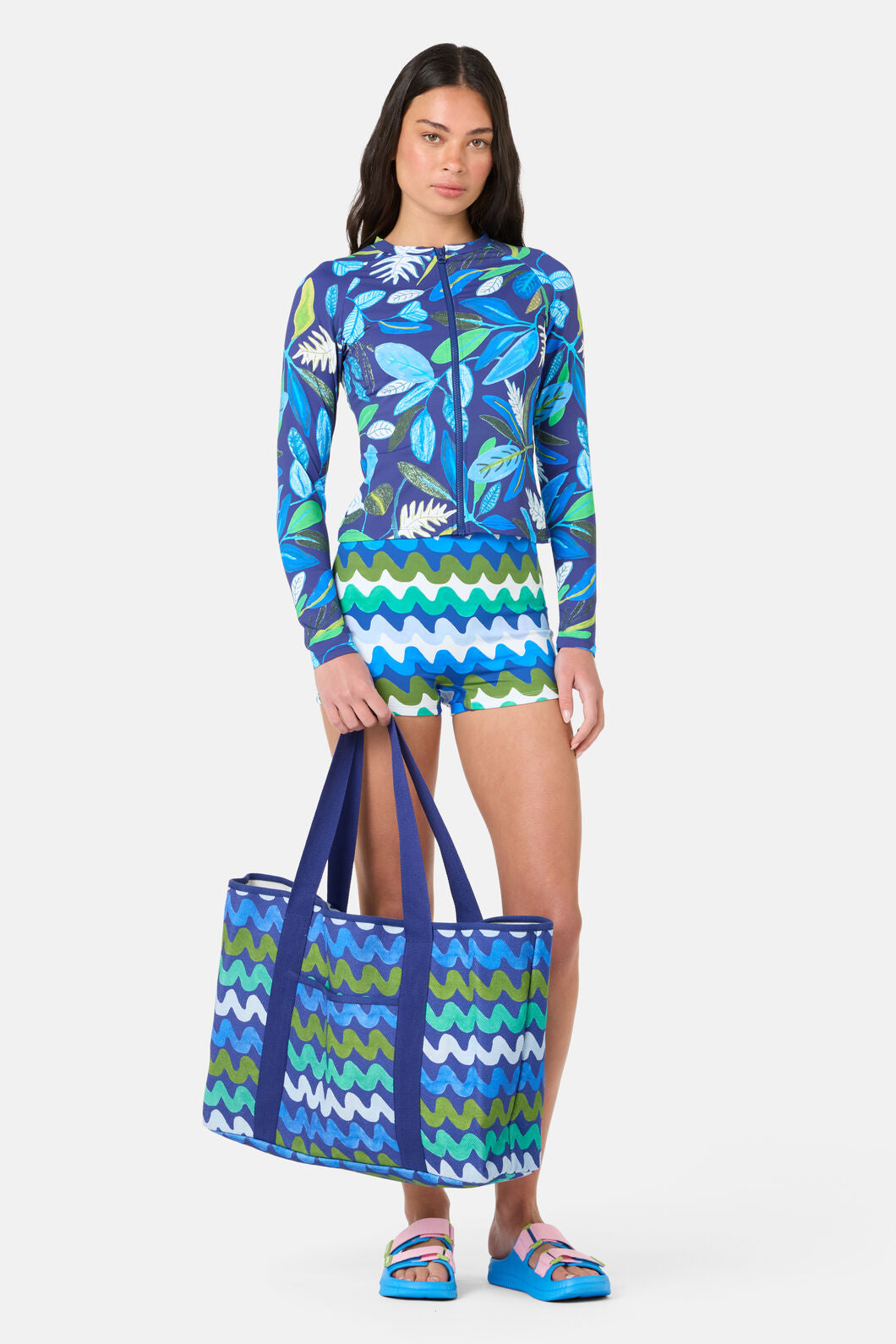 Gorman NZ - Blueprint Waves Beach Tote - print