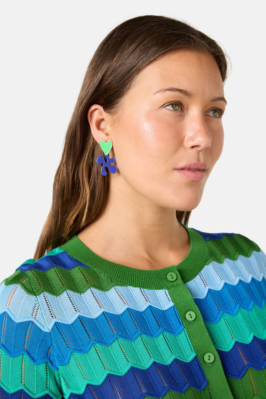 Gorman NZ - Paper Collage Earrings - multi