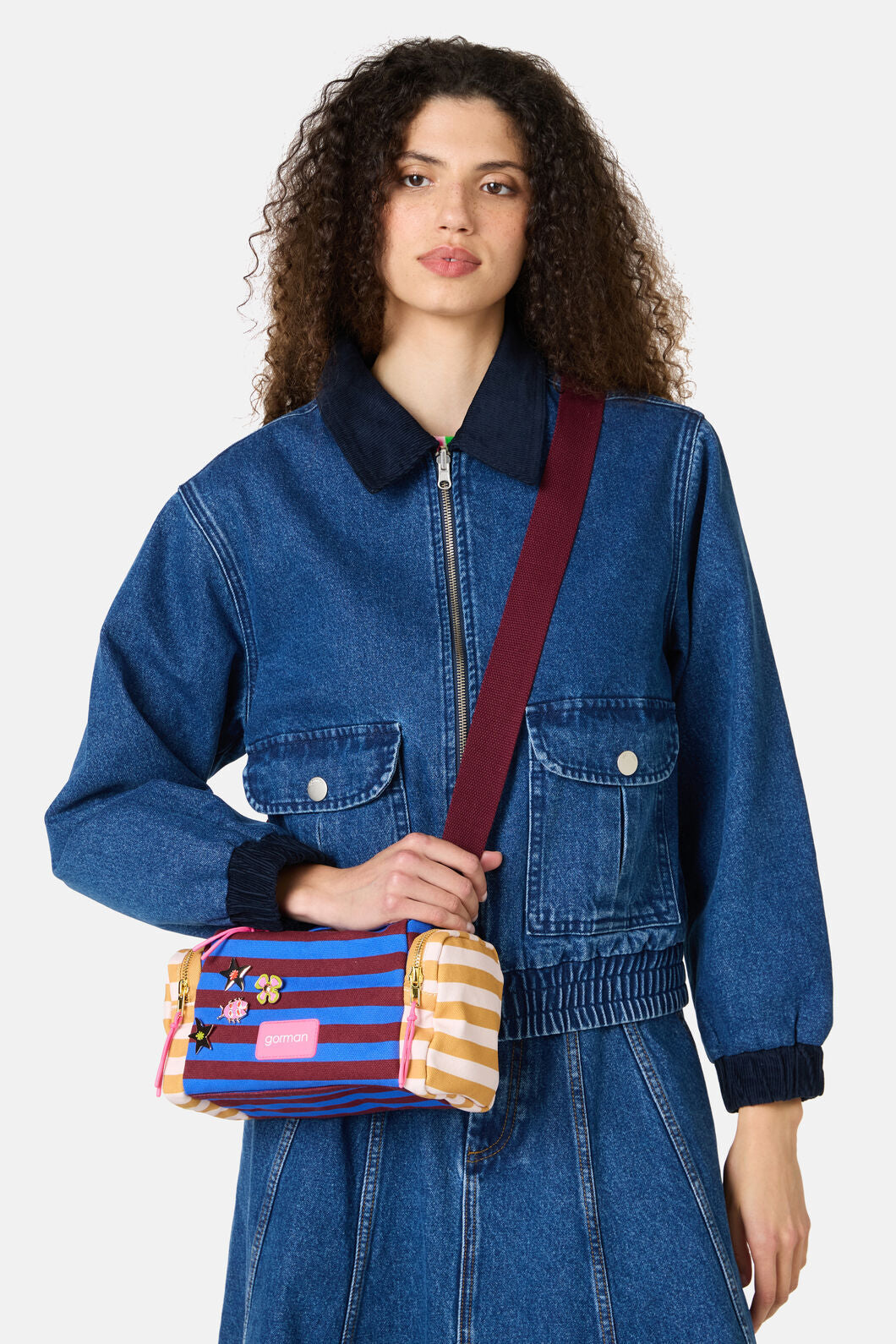 Gorman NZ - Ballet Stripe Crossbody Bag - multi