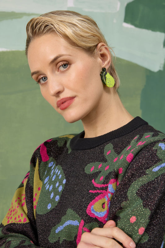 Gorman NZ - Paired Pear Earrings - multi