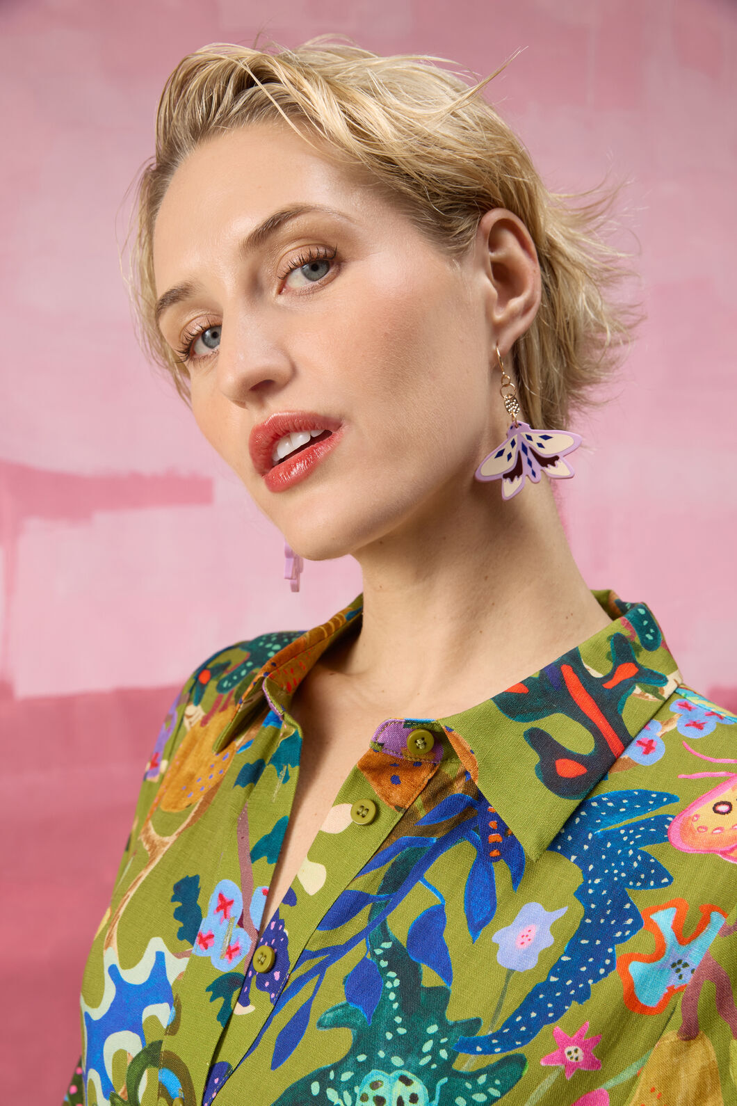 Gorman NZ - Moth Earrings - multi