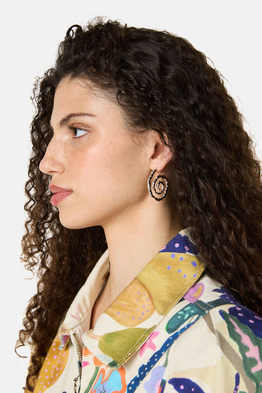Gorman NZ - Spirograph Earrings - silver