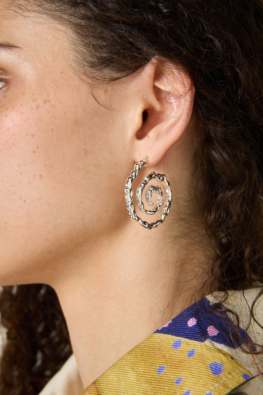Gorman NZ - Spirograph Earrings - silver