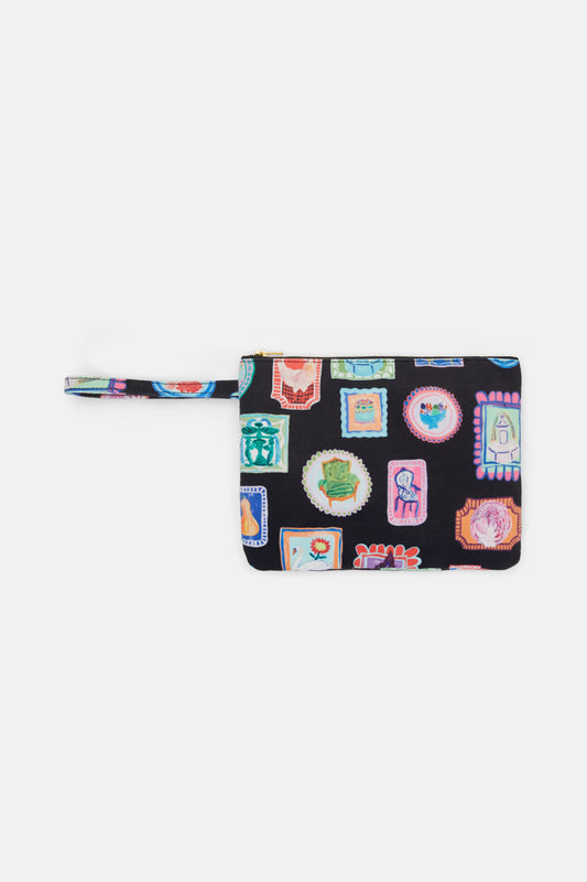 Gorman NZ - Galleria Black Clutch - multi