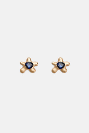 Gorman NZ - Satin Flower Diamonte Earrings - gold