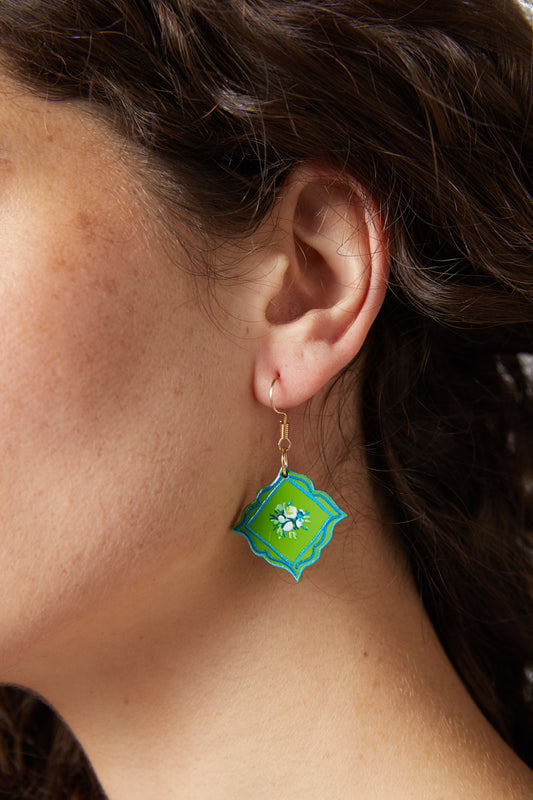 Gorman NZ - Galleria Tile Earrings - green