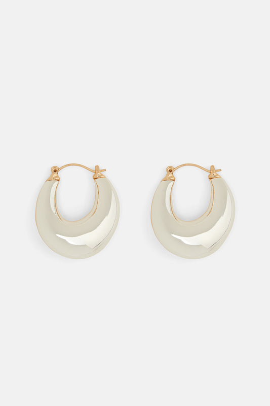 Gorman NZ - 2 Tone Hoop Earrings - gold-silver