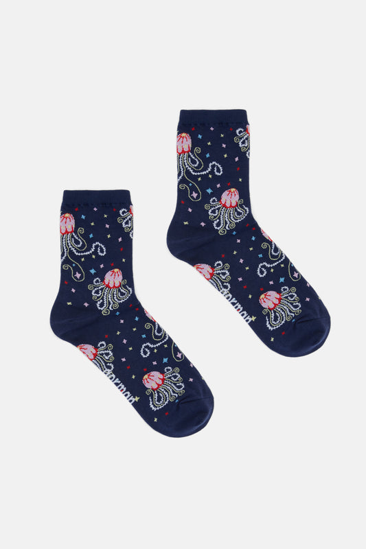 Gorman NZ - Navy Jellyfish Socks - multi