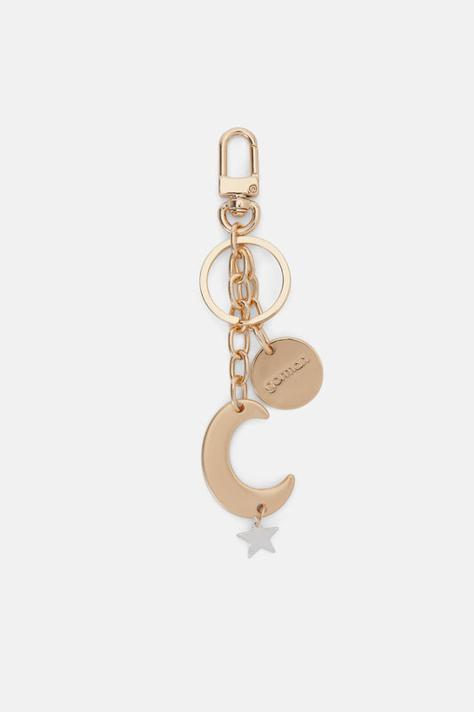 Gorman NZ - Moon Star Key Ring - gold-silver