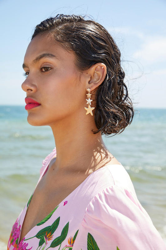 Gorman NZ - Summer Star Earring - gold-silver