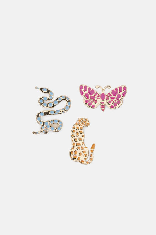 Gorman NZ - Golden Animal Pin Set - multi