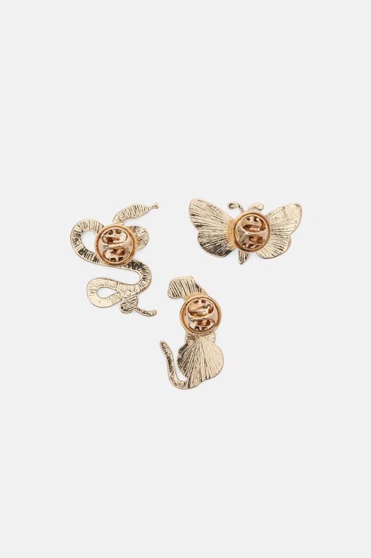 Gorman NZ - Golden Animal Pin Set - multi