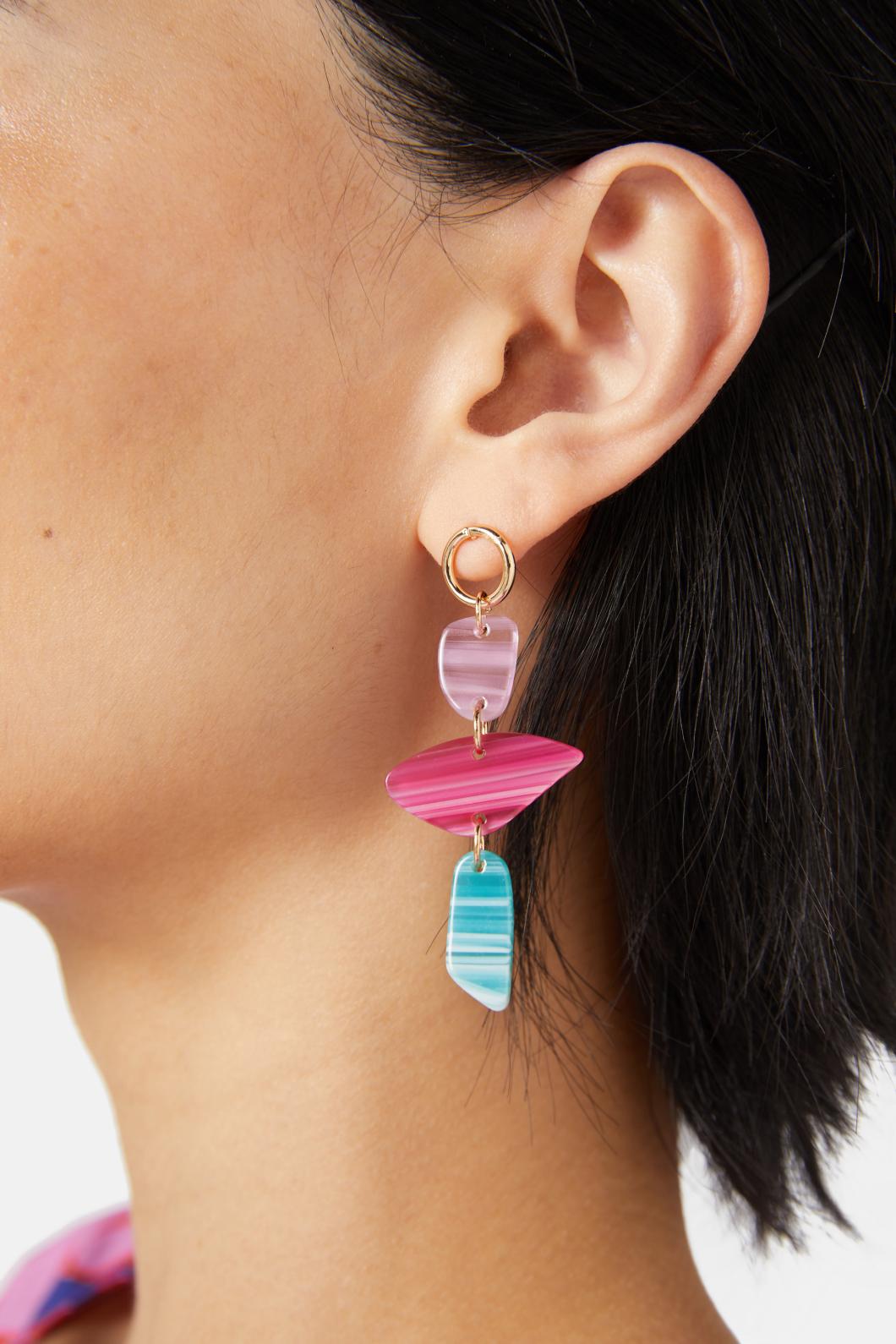 Gem Pebble Earring