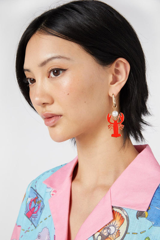 Gorman NZ - Lobester Pearl Earring - multi