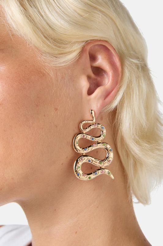 Gorman NZ - Snake Stamp Earring - gold