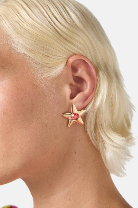Gorman NZ - Pink Star Earring - gold