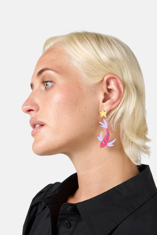 Gorman NZ - Sparkle Koy Fish Earring - multi
