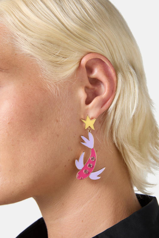 Gorman NZ - Sparkle Koy Fish Earring - multi