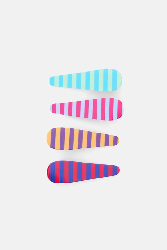 Gorman NZ - Stripe Hair Clip Set X4 - multi