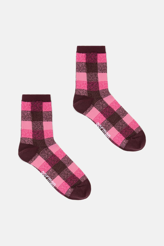 Gorman NZ - Pink Check Sock - multi