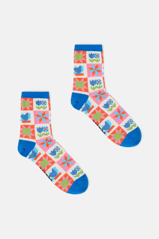 Gorman NZ - Heirloom Aqua Sock - multi