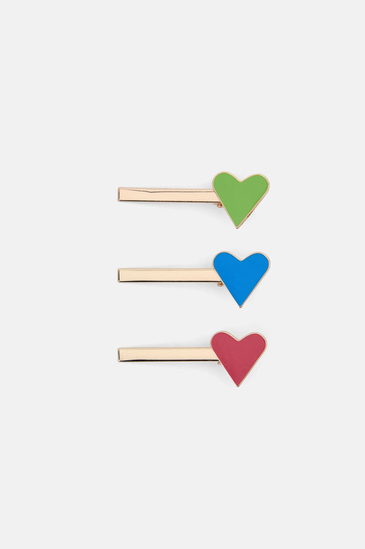 Gorman NZ - Gem Heart Hair Pin S/3 - multi