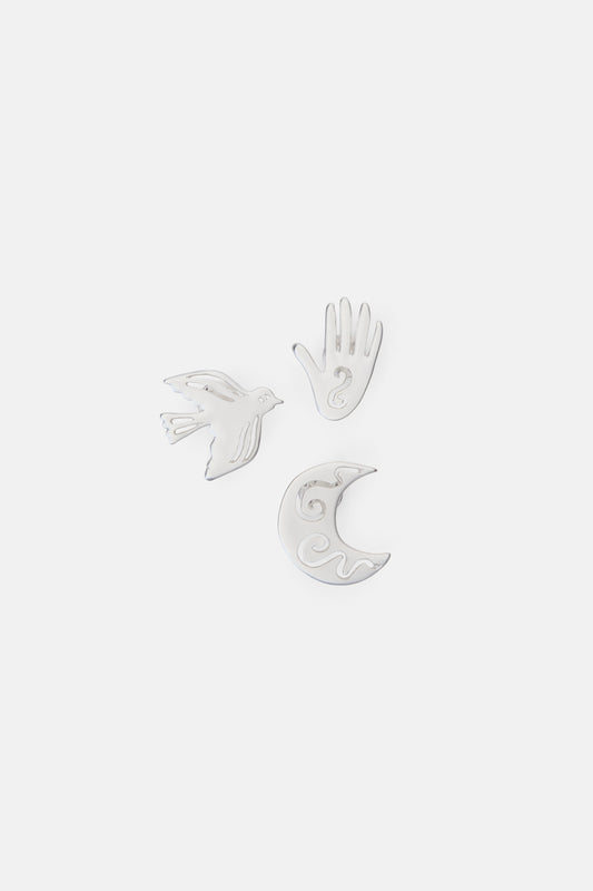 Gorman NZ - Lost And Found Pins S/3 - silver