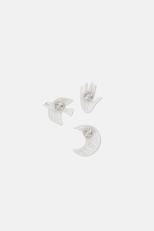 Gorman NZ - Lost And Found Pins S/3 - silver