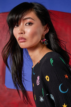 Gorman NZ - Desert Garden Bird Earring - multi