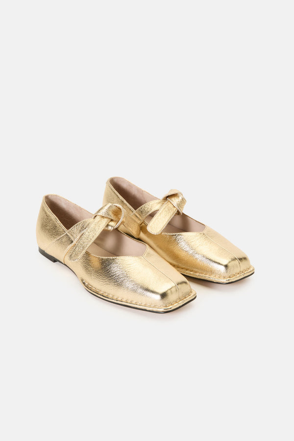 Gorman NZ - Tie Up Flat-Gold - gold