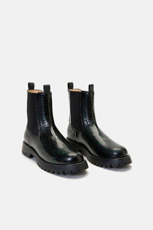 Gorman NZ - Leo Rising Boot-Black - black-green