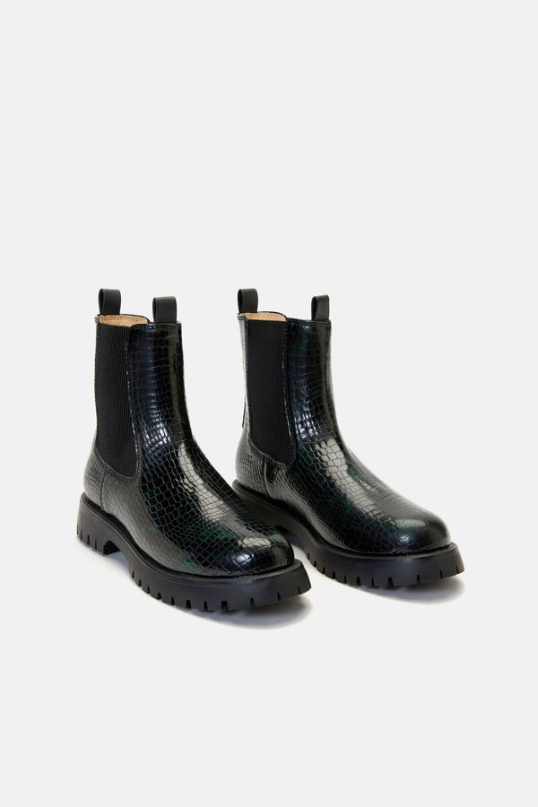 Gorman NZ - Leo Rising Boot-Black - black-green