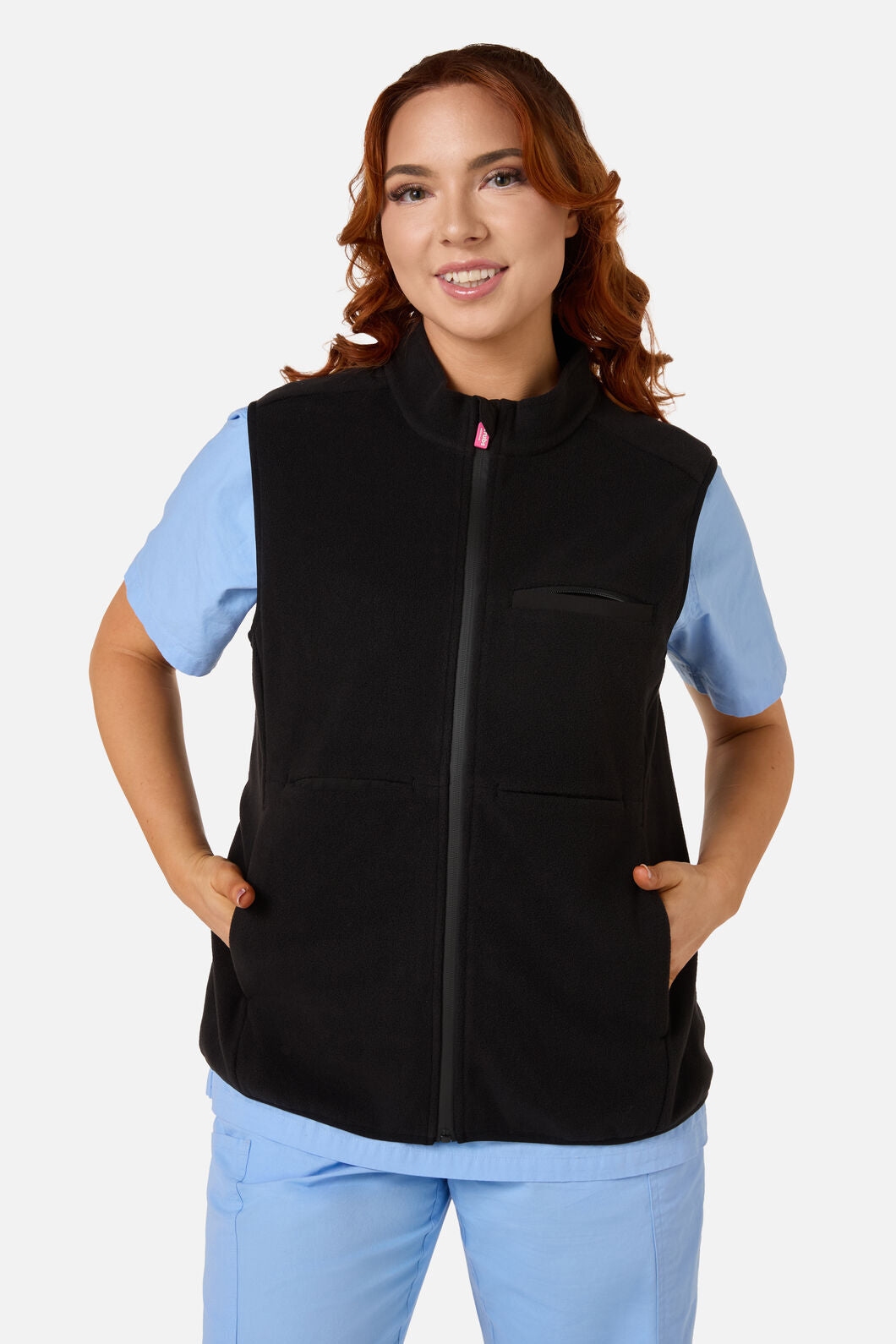 Gorman NZ - Scrubs Black Polar Fleece Vest - black
