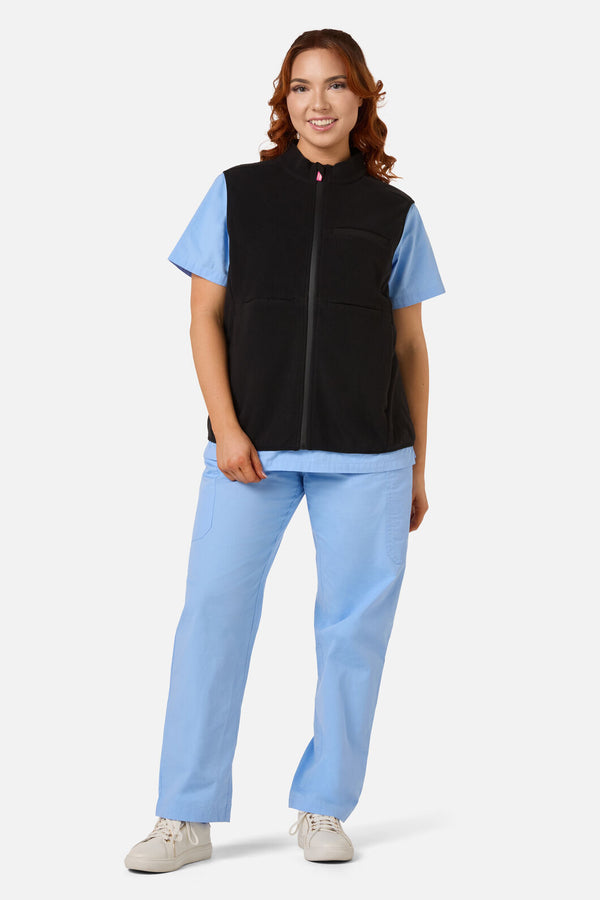 Gorman NZ - Scrubs Black Polar Fleece Vest - black