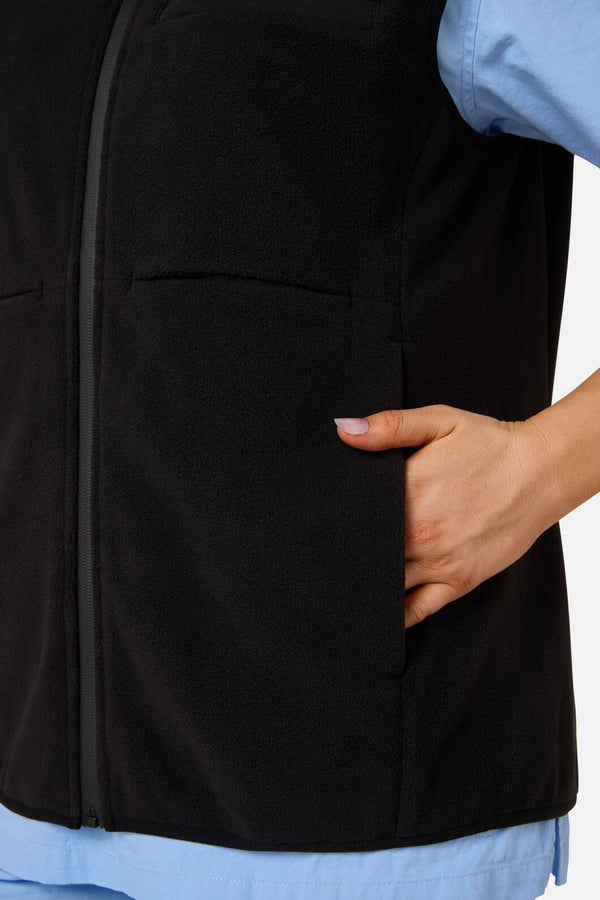 Gorman NZ - Scrubs Black Polar Fleece Vest - black