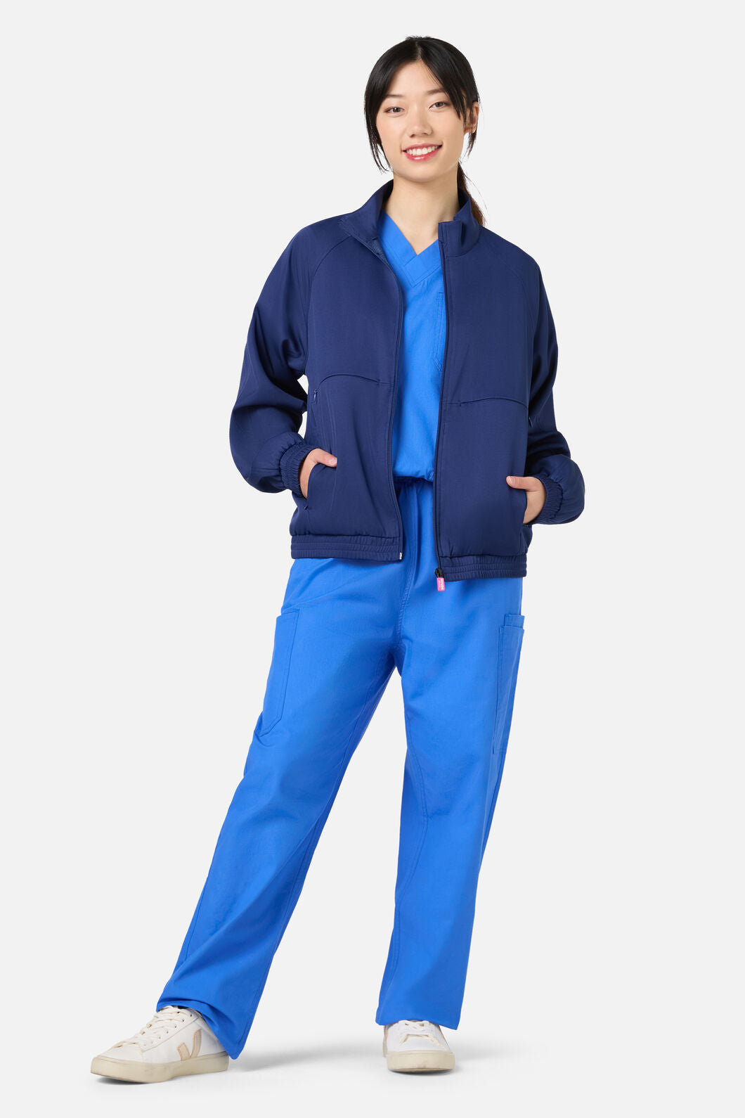 Gorman NZ - Scrub Womens Navy Zip Up Jacket - navy