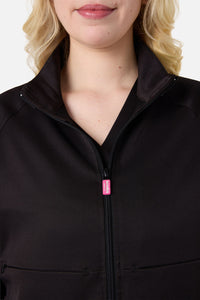 Gorman NZ - Scrub Wmns Black zip up Jacket - black