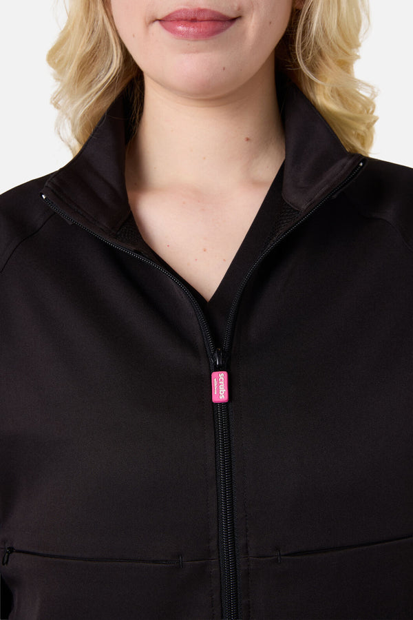 Gorman NZ - Scrub Wmns Black zip up Jacket - black