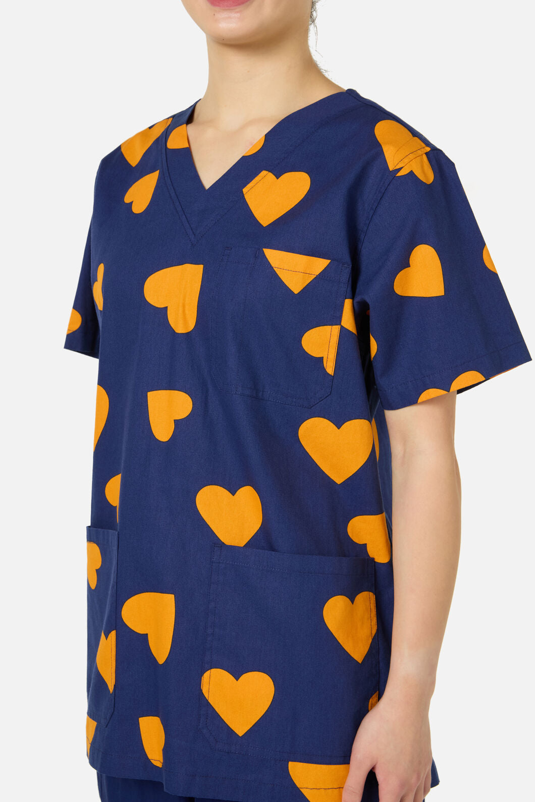 Gorman NZ - Orange Hearts Top&Pant scrubs - navy