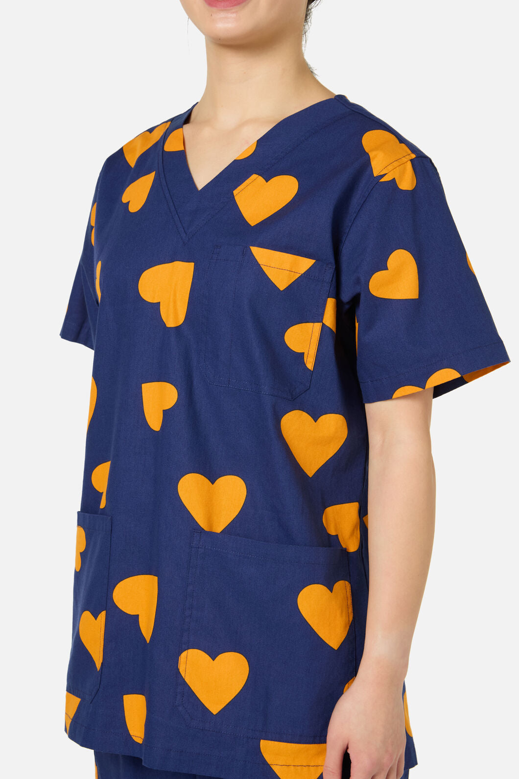 Gorman NZ - Orange Hearts scrub set - navy