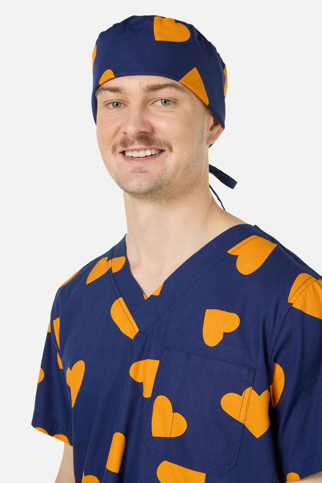 Gorman NZ - Orange Hearts scrub hat - navy