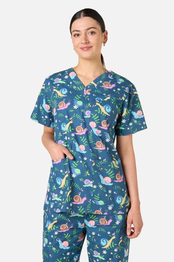 Gorman NZ - Snailed It Scrub Set - blue