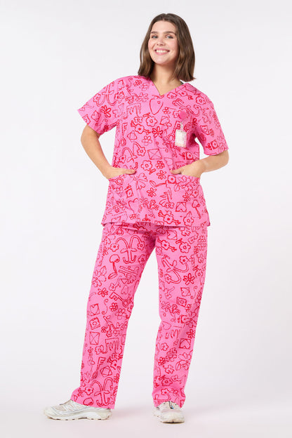 Gorman NZ - Love Letter Scrub Set - pink