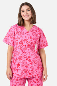 Gorman NZ - Love Letter Scrub Set - pink