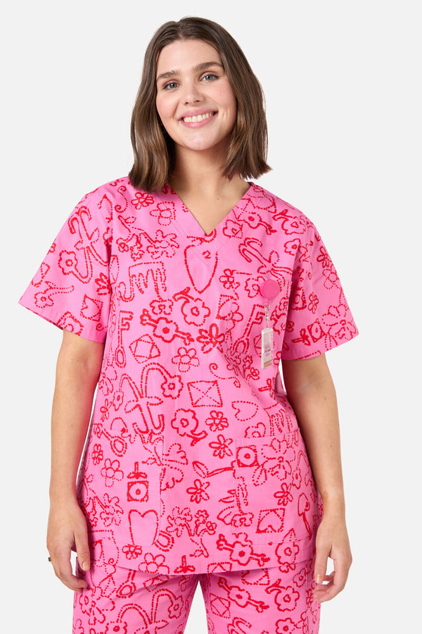 Gorman NZ - Love Letter Scrub Set - pink