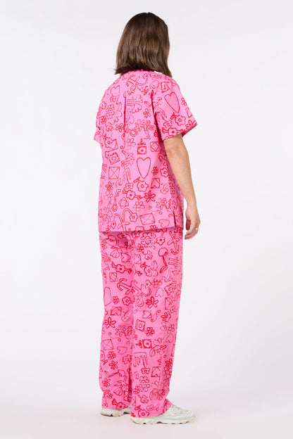 Gorman NZ - Love Letter Scrub Set - pink