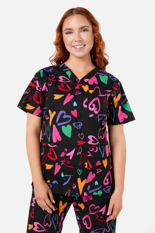 Gorman NZ - Heartfull Scrub Set - black