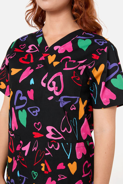 Gorman NZ - Heartfull scrub set - black
