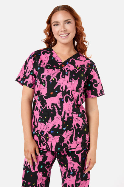 Gorman NZ - Feline Friends Scrub set - pink